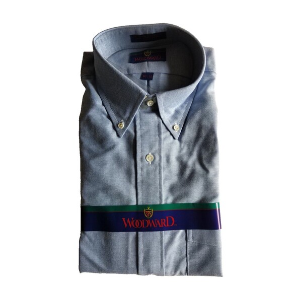 Other - Vtg Woodward Dayton Single Needle Tailoring Blue Oxford Shirt 16.5/38 USA 1980s